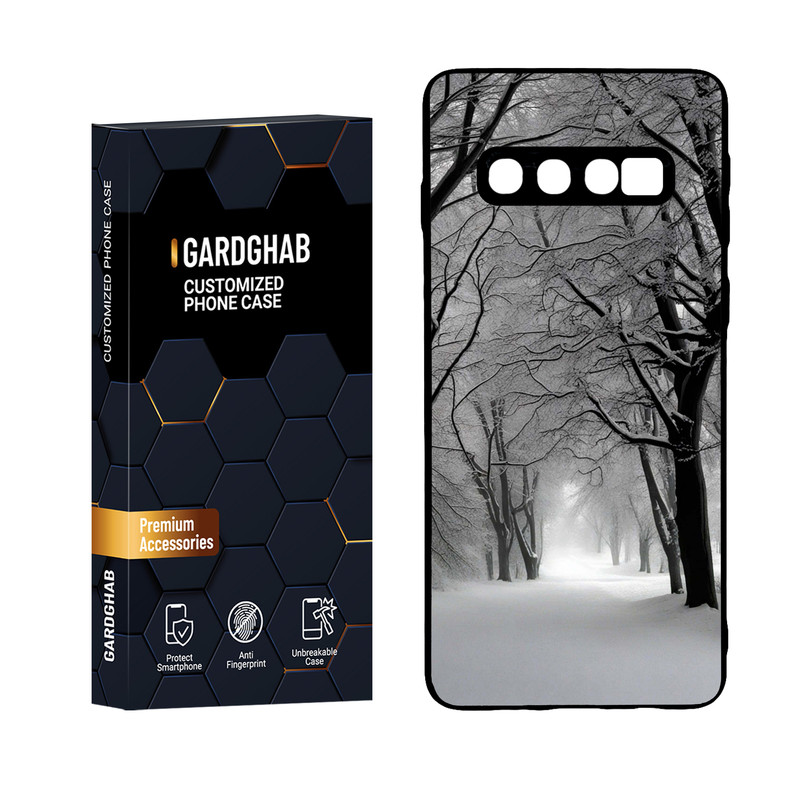 کاور گارد قاب مدل پشت گلس منظره و طبیعت مناسب برای گوشی موبایل سامسونگ Galaxy S10