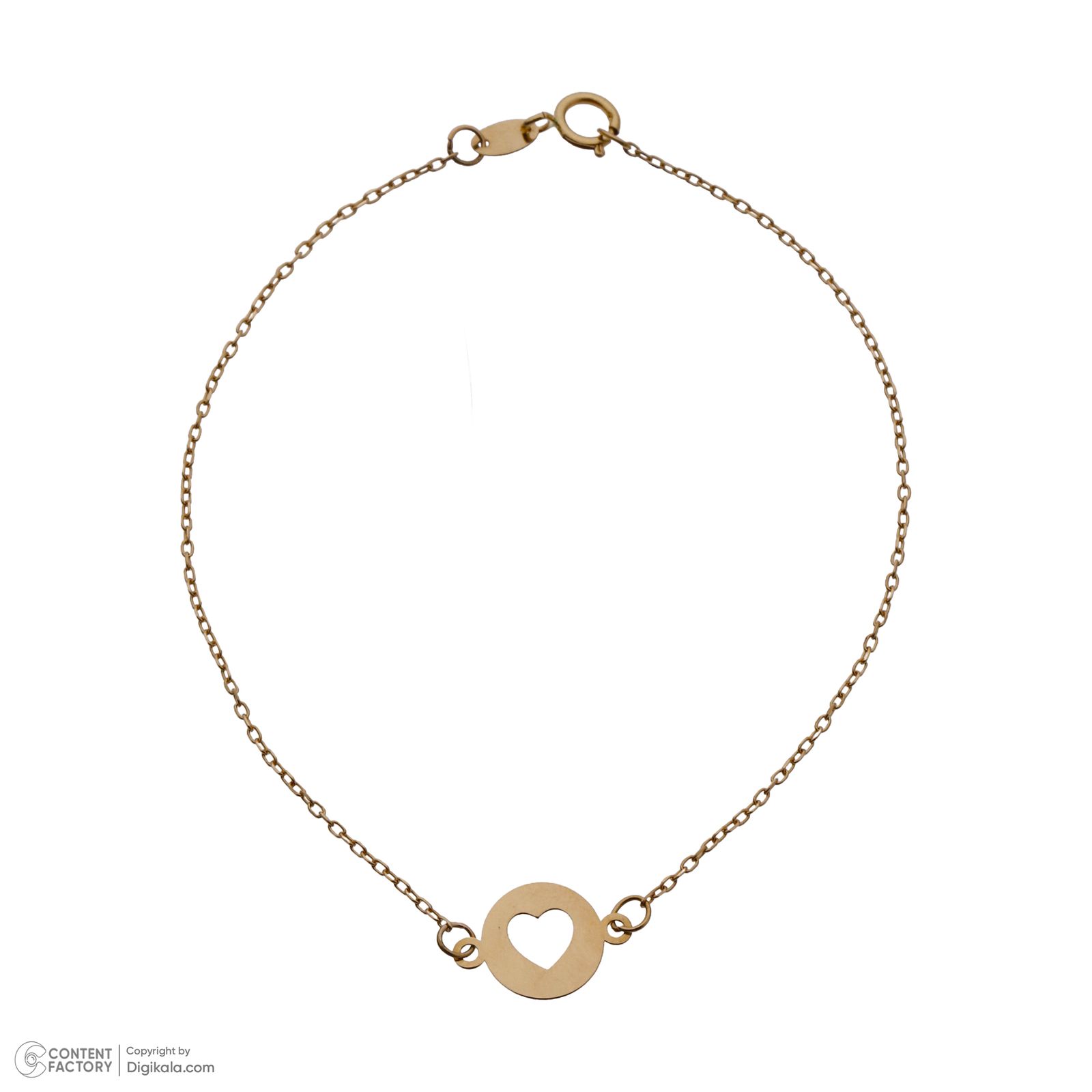 دستبند طلا 18 عیار زنانه مایا ماهک مدل MB1624 طرح قلب -  - 2