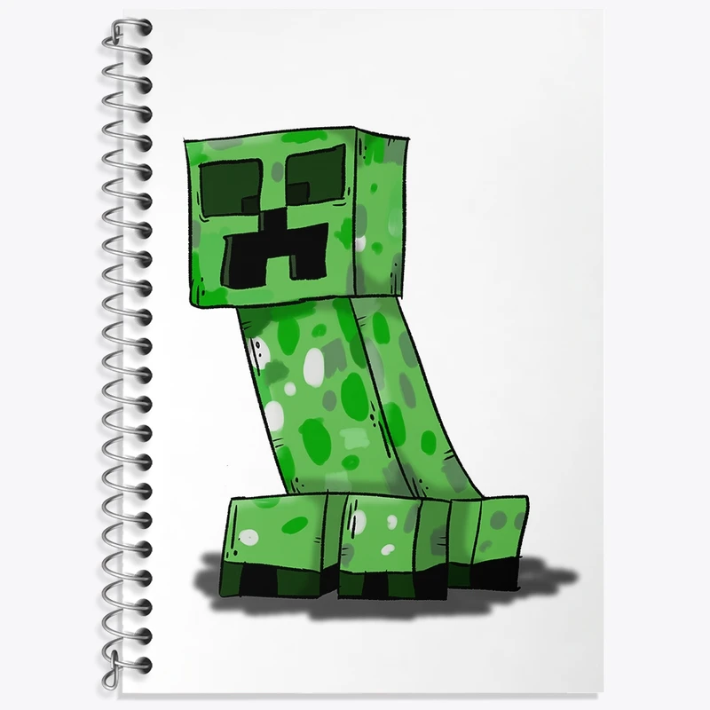 دفتر زبان 50 برگ خندالو مدل دو خط طرح بازی ماینکرافت (Minecraft) کد 36989