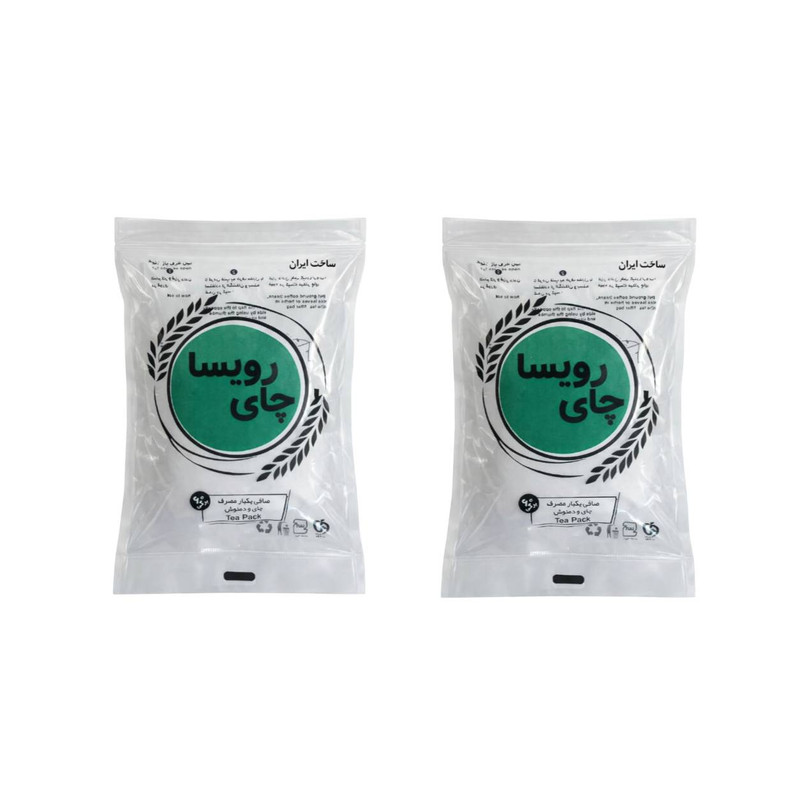 فیلتر چای رویسا مدل پاکتی 2 بسته 60 عددی