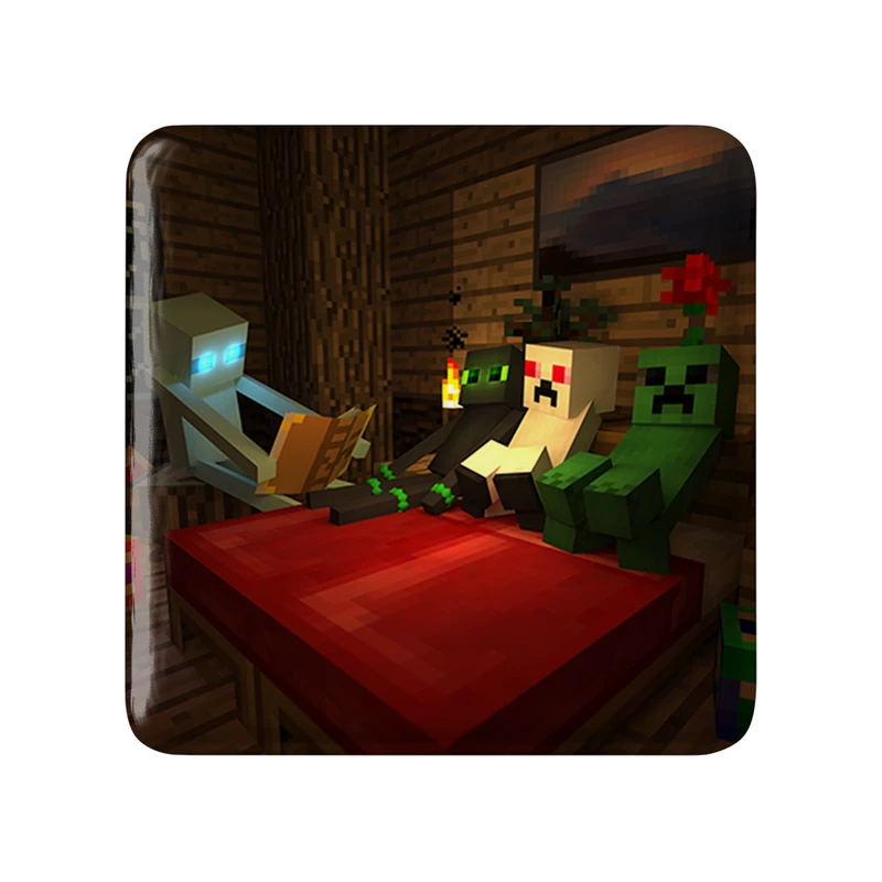 پیکسل خندالو طرح بازی ماینکرافت (Minecraft) مدل مربعی کد 36991