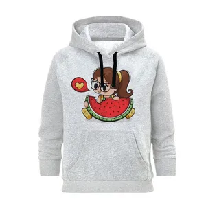 هودی زنانه مدل دختر یلدایی کد B172 رنگ طوسی