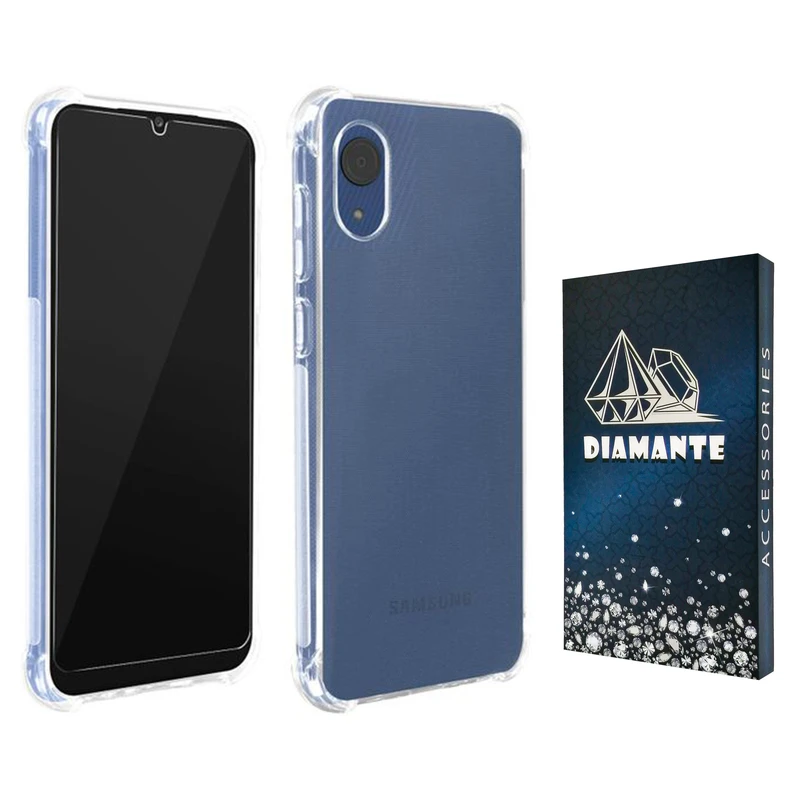  کاور دیامانته مدل shiny navy مناسب برای گوشی موبایل سامسونگ Galaxy A03 Core