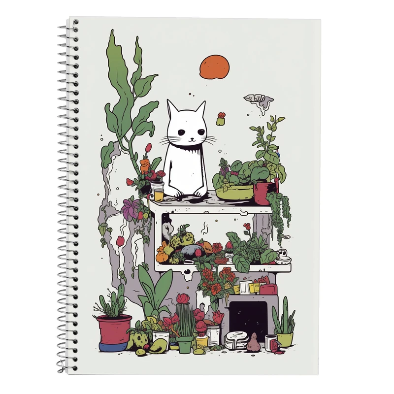 دفتر زبان 50 برگ مدوپد مدل دوخط طرح Ghibli کد DF2426