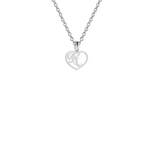 گردنبند نقره زنانه هایکا مدل قلب و حرف k کد n.ha2-767