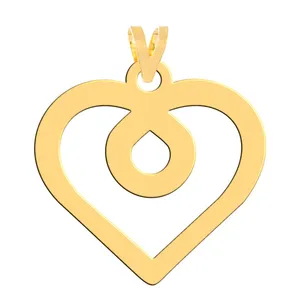 آویز گردنبند طلا 18 عیار زنانه فرشته مدل قلب WNL-000316