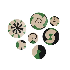 بشقاب دیوارکوب سفالی کد 631 مجموعه 7 عددی