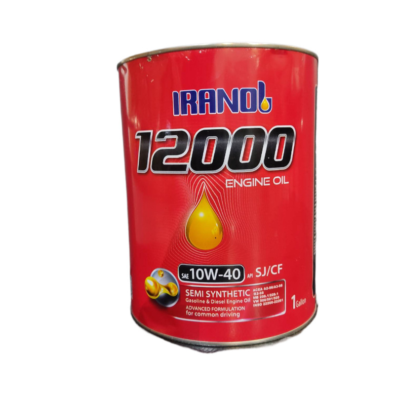 روغن موتور ایرانول مدل 12000 10W-40 حجم 3.785 لیتر