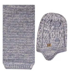 ست کلاه و شال گردن بافتنی بچگانه مدل SF-0022