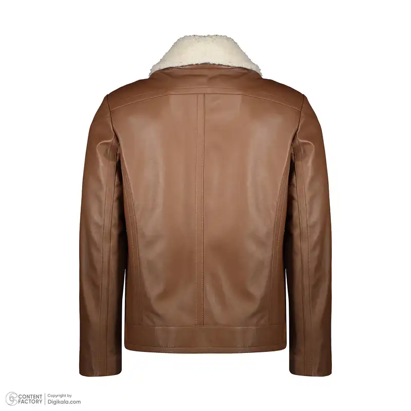کت چرم مردانه چرم مشهد مدل k0628-014 رنگ شکلاتی