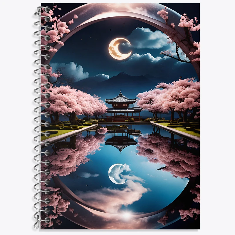 دفتر لغت 50 برگ خندالو طرح خانه ی ژاپنی کد N3421