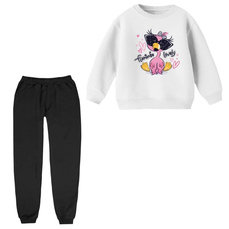 ست سویشرت و شلوار راحتی بچگانه مدل فلامینگو 