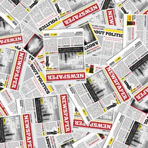 کاغذ کادو طرح روزنامه ای کد 220 بسته 25 عددی