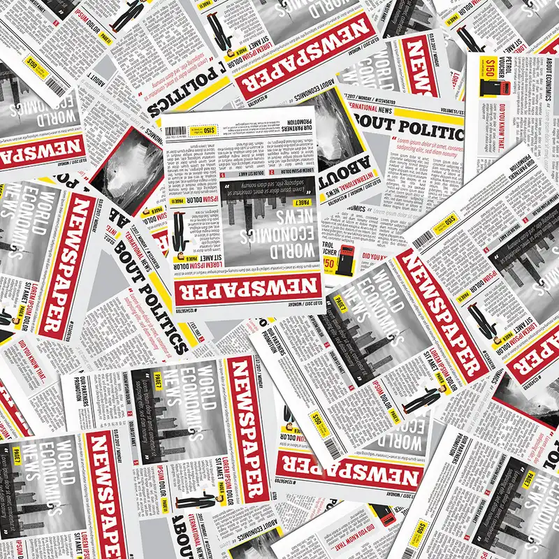 کاغذ کادو طرح روزنامه ای کد 220 بسته 25 عددی