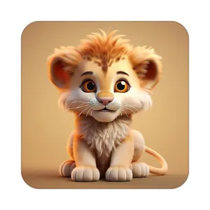 زیر لیوانی کاکتی طرح شیر مدل mp22786