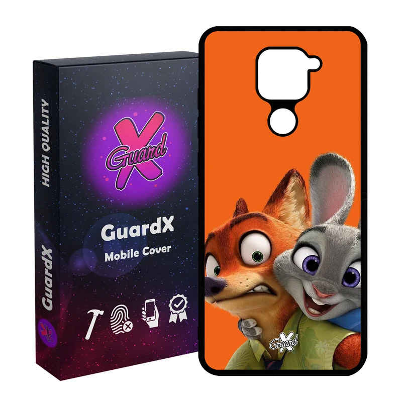 کاور گارد ایکس طرح Zootopia مدل Glass10047 مناسب برای گوشی موبایل شیائومی Redmi Note 9