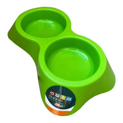 ظرف غذای سگ و گربه شهرپت مدل دو قلو