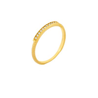 انگشتر طلا 18 عیار زنانه کیا گالری مدل فنری کد RM247 