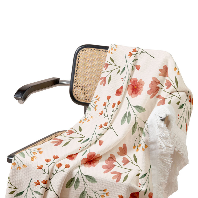 شال مبل مدل گل دار کد F2SH1074 سایز 100x180 سانتی متر