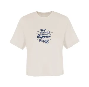 تی شرت آستین کوتاه زنانه بنیس مدل دیفرنت رنگ کرم