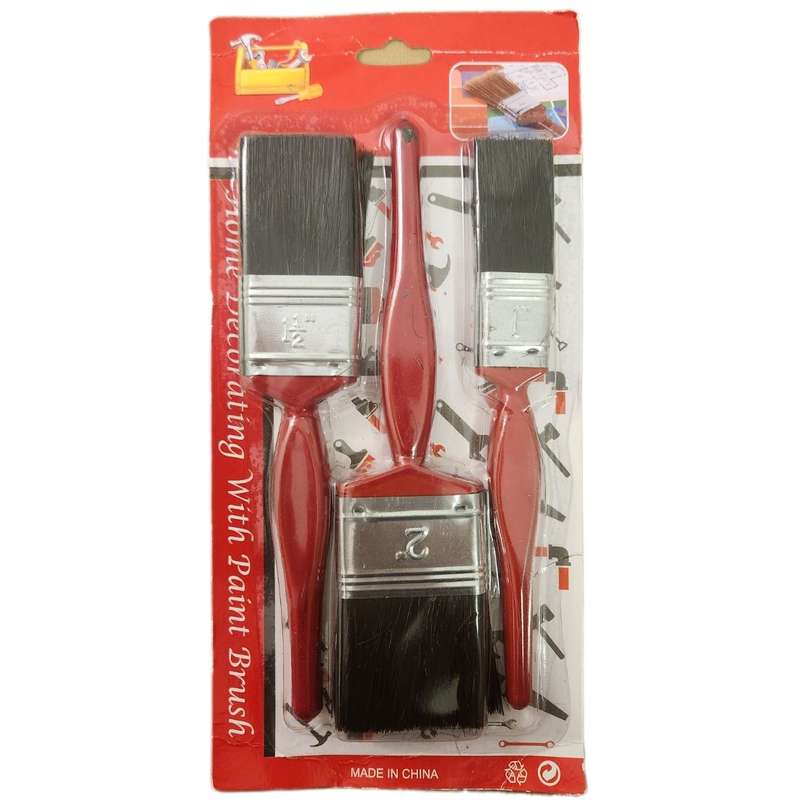 قلم مو نقاشی مدل تخت مجموعه 3 عددی