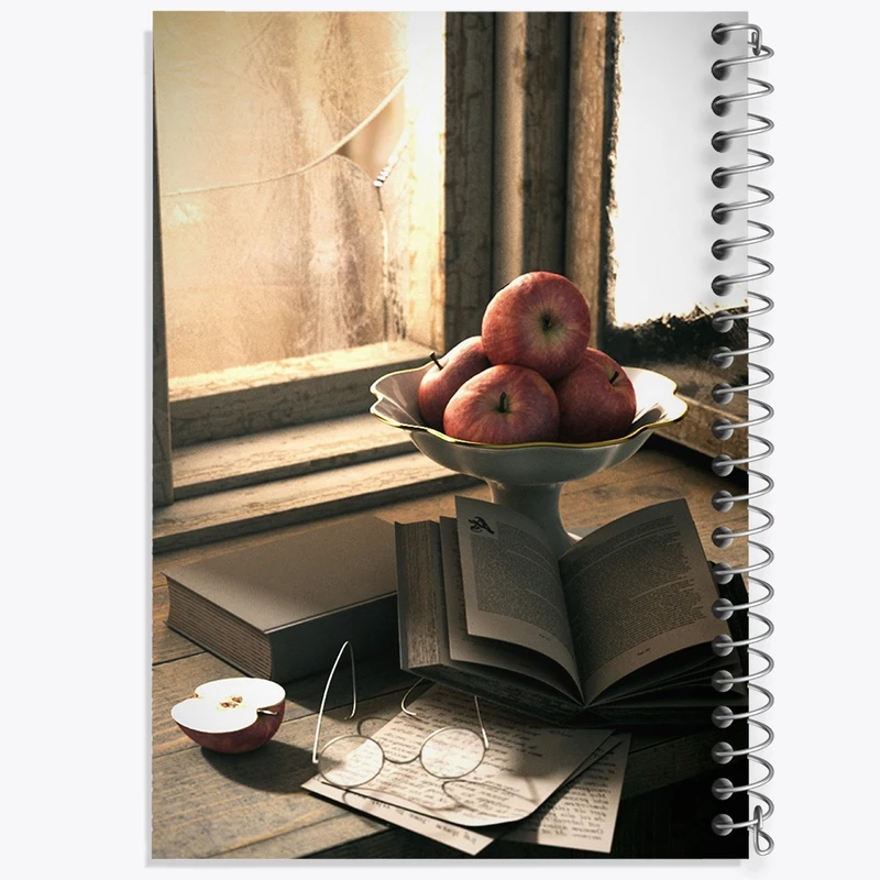 دفتر ژورنال نویسی 50 برگ خندالو مدل نقطه ای طرح کتاب (Book) کد F1144