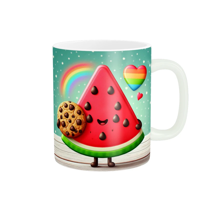 ماگ پاد آفرین طرح هندوانه مدل هدیه شب یلدا  کد 128