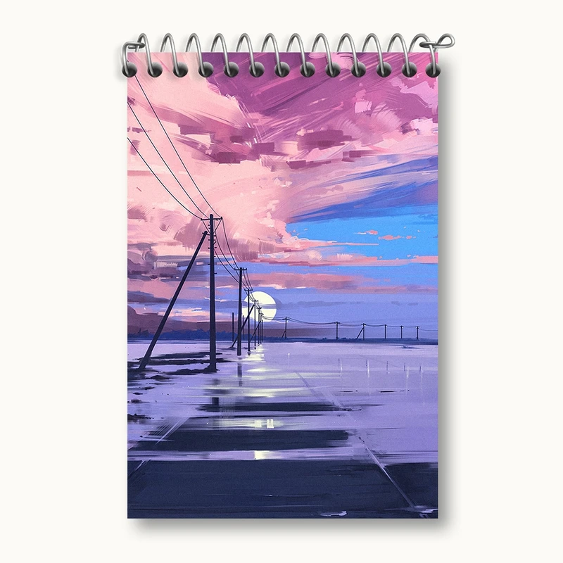 دفتر یادداشت 50 برگ خندالو مدل غروب کد F329