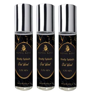 بادی اسپلش مردانه رویال رز مدل oud wood حجم 160 میلی لیتر مجموعه 3 عددی