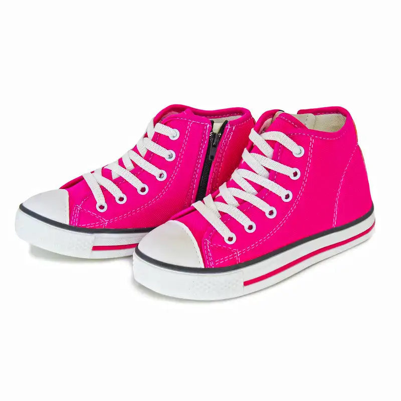 کفش راحتی دخترانه مدل مدل آل اِستار زیپی رنگ سرخابی