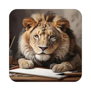 زیر لیوانی کاکتی طرح شیر مدل mp24022