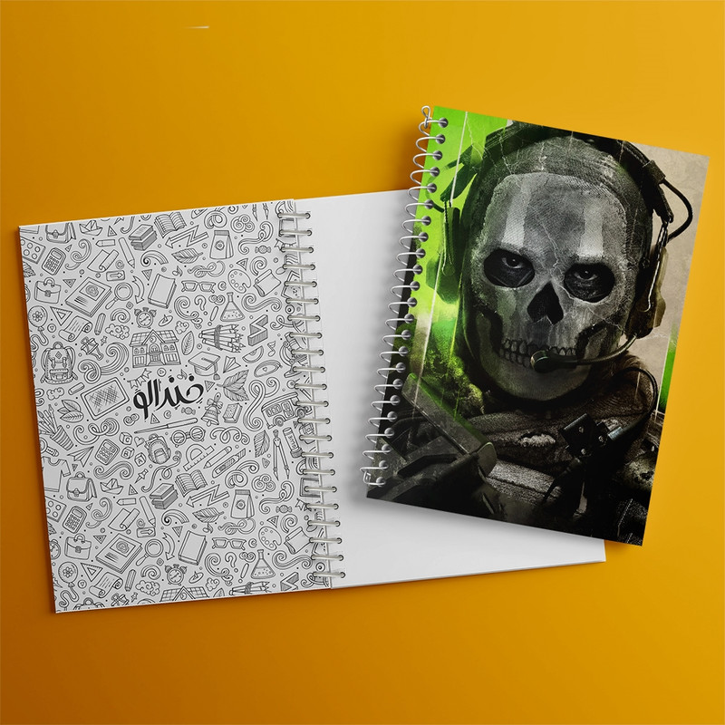 دفتر مشق 50 برگ خندالو طرح کال اف دیوتی (Call of duty) کد F300