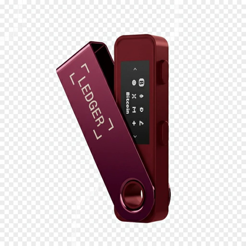 کیف پول سخت افزاری لجر مدل نانو اس پلاس طرح Crimson Magenta