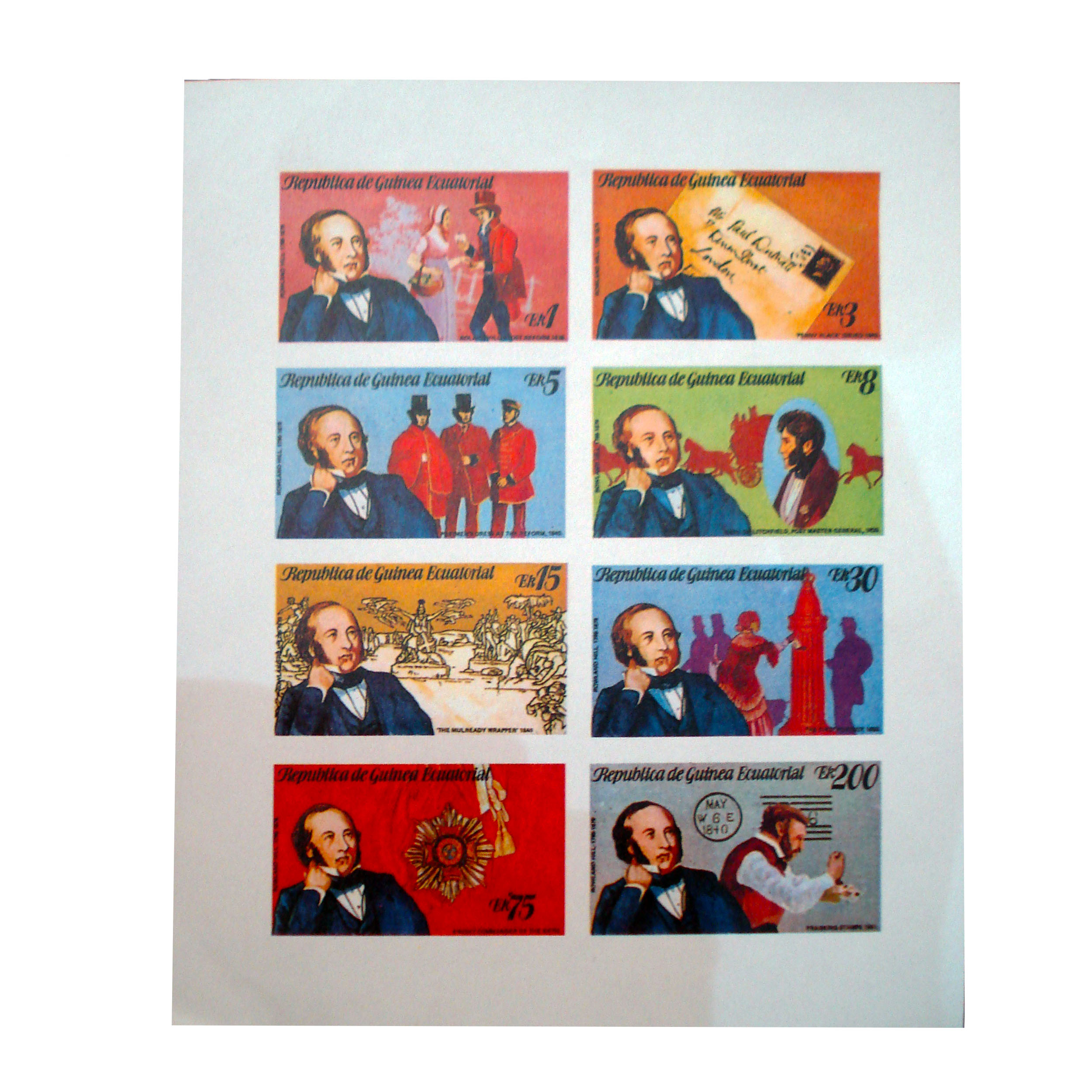 تمبر یادگاری مدل ملل کد bc-1244 مجموعه 8 عددی