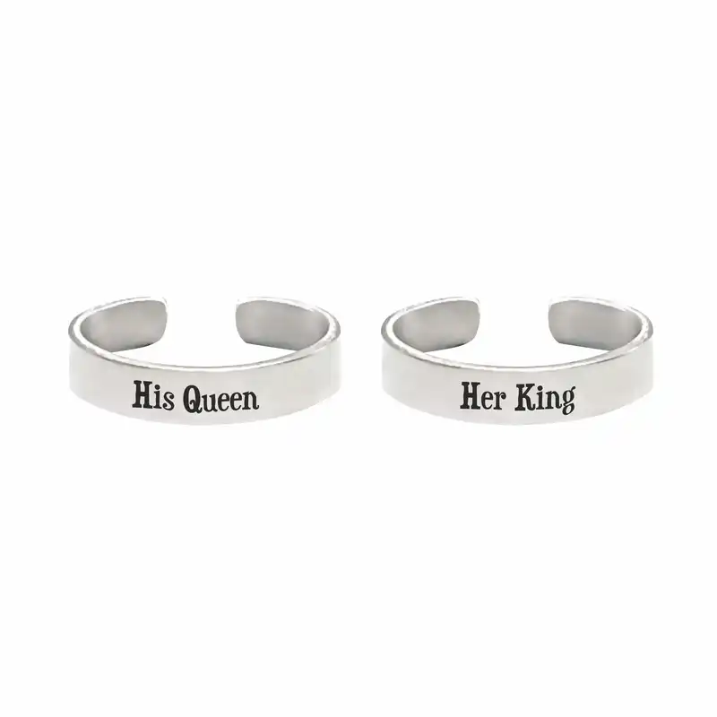 ست انگشتر زنانه و مردانه مدل ملکه و پادشاه کد A205