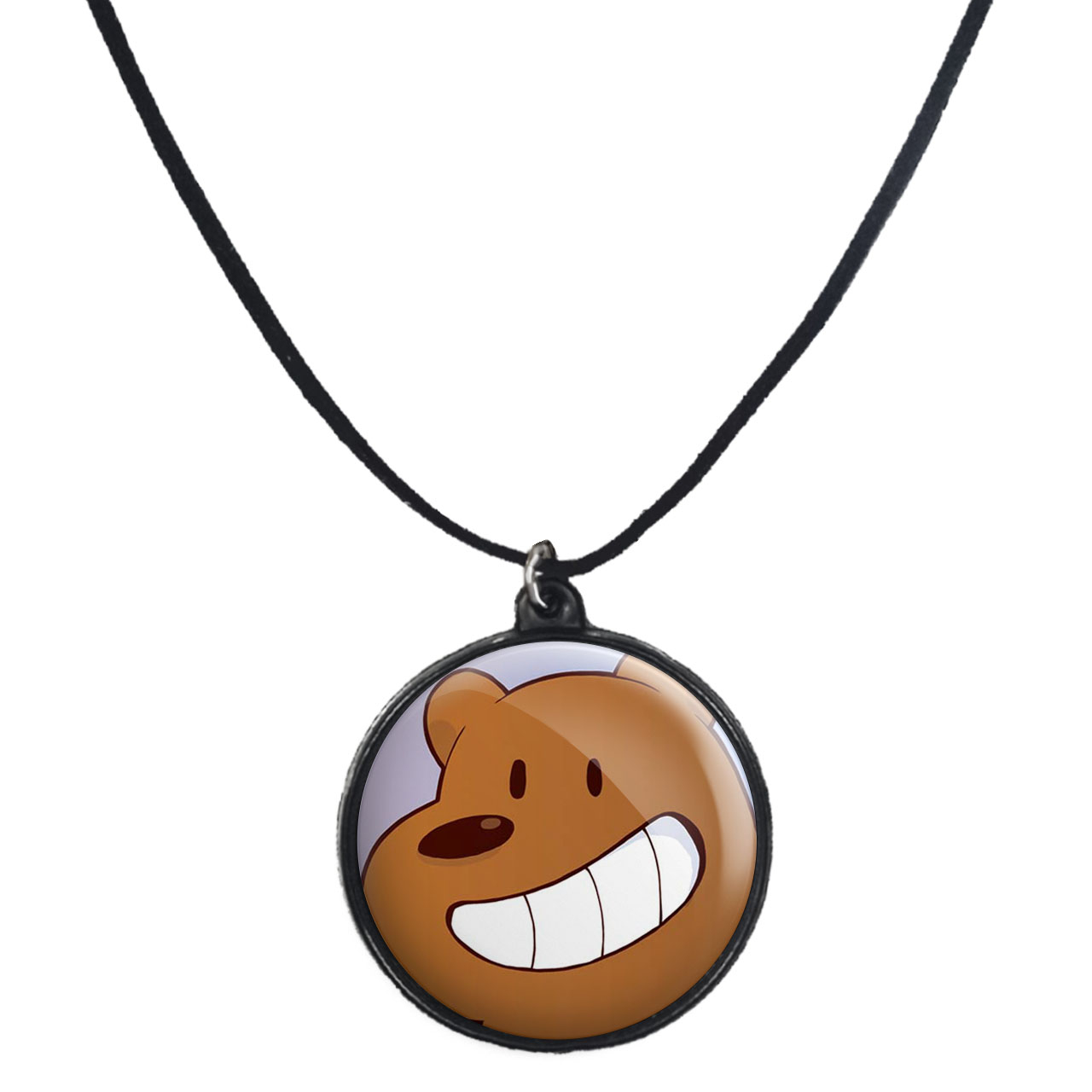 گردنبند پرمانه طرح خرس‌های کله‌فندقی کد pmb.10147 مدل دو طرفه