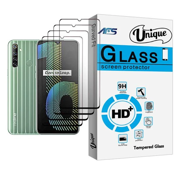 محافظ صفحه نمایش ای اف اس مدل Unique Glass MIX004 مناسب برای گوشی موبایل ریلمی Narzo 10 بسته چهار عددی