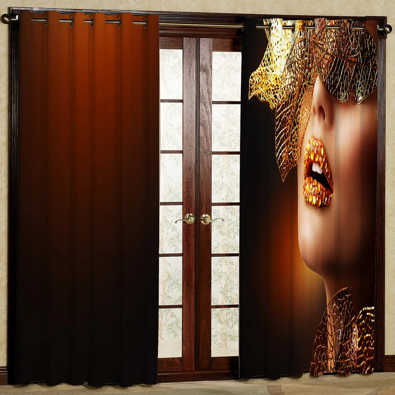    پرده مدل دختر مخمل پانچی کد 664  سایز 140x280 سانتی متر