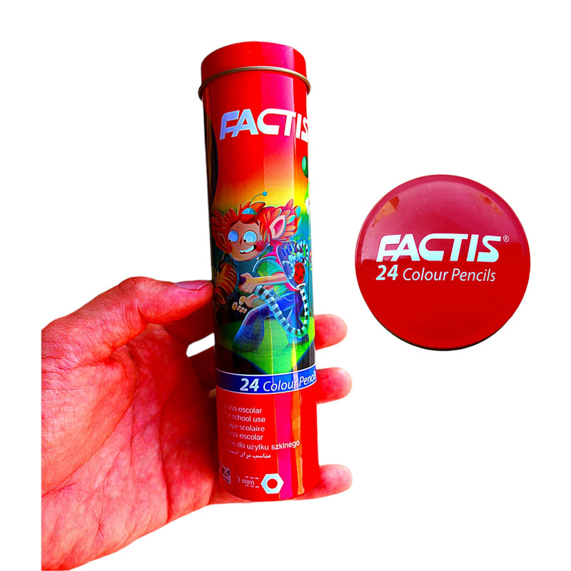 مداد رنگی 24 رنگ فکتیس مدل لوله ای