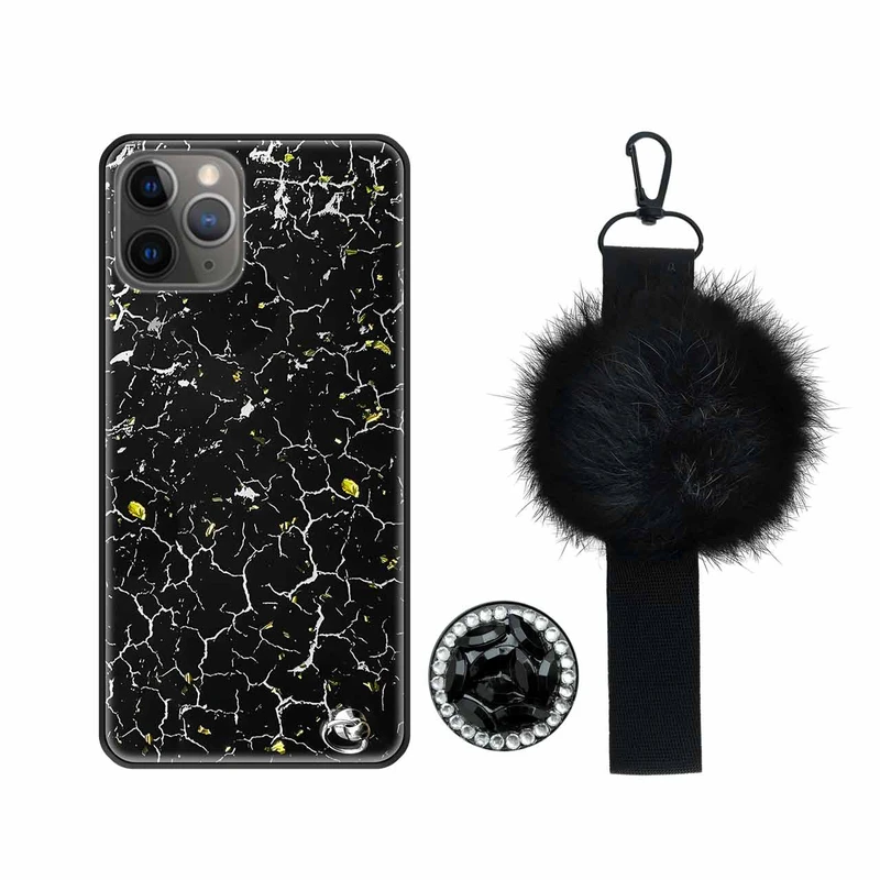 کاور دکین مدل Hairy کد 003 مناسب برای گوشی موبایل اپل iPhone 11 Pro Max به همراه پاپ سوکت و بند آویز