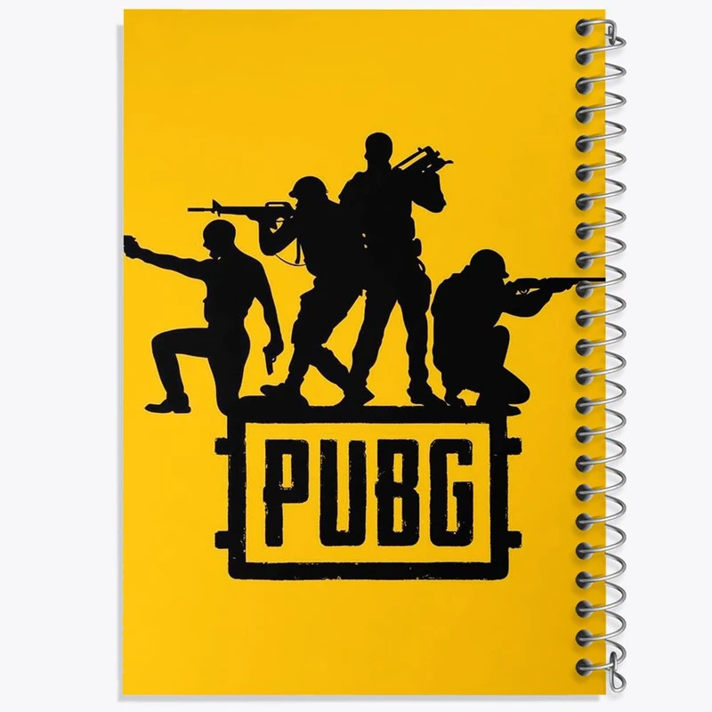 دفتر شطرنجی 50 برگ خندالو طرح بازی پابجی PUBG کد 3775