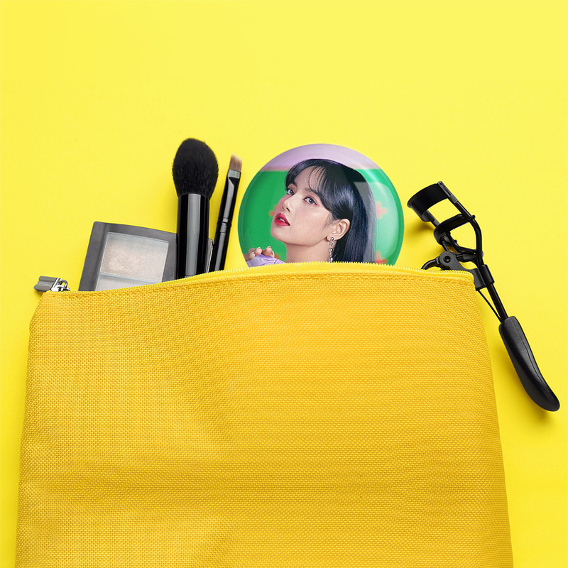 آینه جیبی خندالو مدل لیسا بلک پینک Black Pink  کد 14294