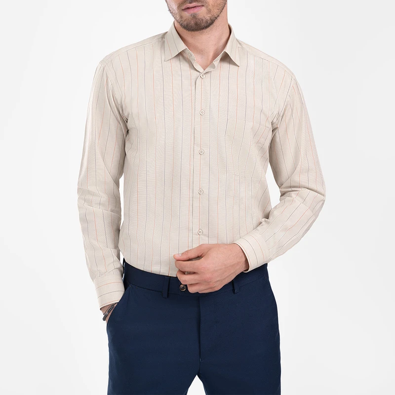 پیراهن آستین بلند یقه کراواتی مردانه ام کی مدل 1803