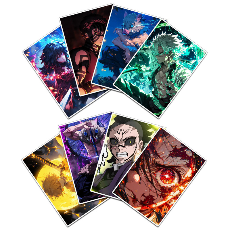 استیکر و برچسب گوفی مدل تانجیرو نزوکو انیمه شیطان کش Demon Slayer Anime کد T03 مجموعه 8 عددی