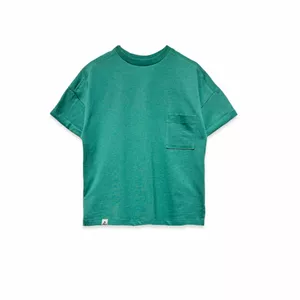 تی شرت لانگ بچگانه مدل SS رنگ سبز
