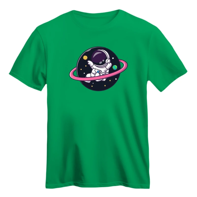 تی شرت آستین کوتاه زنانه مدل فضانورد کد ۲۱