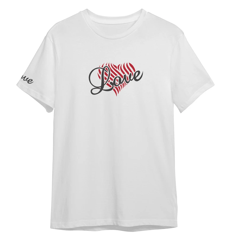 تی شرت آستین کوتاه زنانه مدل عشق کد 0832