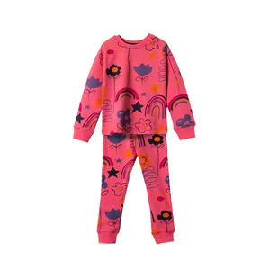 ست تی شرت و شلوار دخترانه جی بی جو  مدل رنگین کمان  کد 70058PI