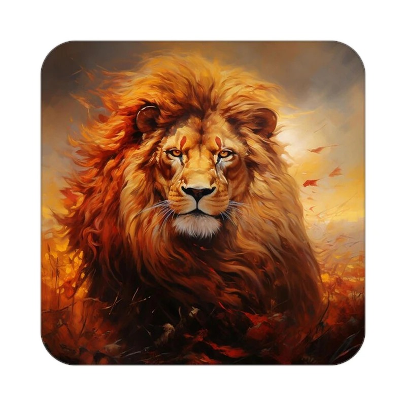 زیر لیوانی کاکتی طرح شیر مدل mp23661