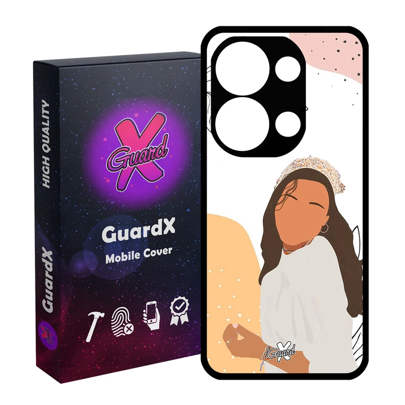 کاور گارد ایکس طرح دختر مدل Glass10367 مناسب برای گوشی موبایل شیائومی Redmi Note 13 Pro 4G / Poco M6 Pro 4G